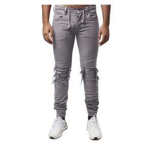 Project X Paris Jogg Jeans slim effet biker - Couleur - Gris clair, Taille - 32