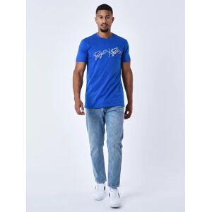 Project X Paris T-shirt basic full logo arc-en-ciel broderie - Couleur - Bleu, Taille - S