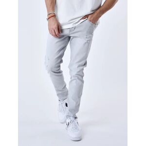 Project X Paris Jean Slim dechire avec trous - Couleur - Gris clair, Taille - 30