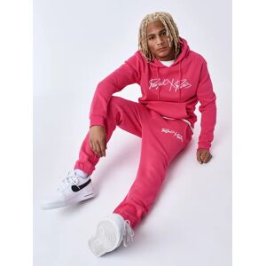 Project X Paris Bas de Jogging basic full logo broderie - Couleur - Fuchsia, Taille - M