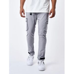 Project X Paris Jean Cargo poches et sangle de resserrement en bas - Couleur - Gris clair, Taille - 30