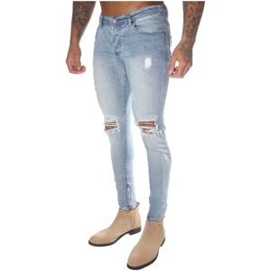 Project X Paris Jean slim zippe destroy 88169963 - Couleur - Bleu clair, Taille - 36