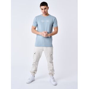 Project X Paris Tee-shirt Essentials broderie relief Project X Paris - Couleur - Bleu gris, Taille - L