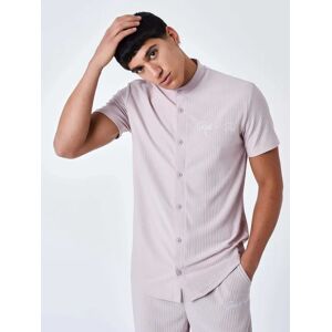 Project X Paris Chemise a manches courtes uni texturee - Couleur - Rose poudre, Taille - M