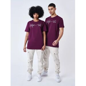 Tee-shirt basic broderie Essentials Project X Paris - Couleur - Violet, Taille - XL