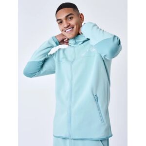 Project X Paris Sweat a capuche zippe two tone - Couleur - Cyan, Taille - M