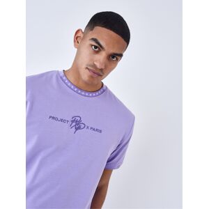 Project X Paris Tee-shirt uni avec bande logo - Couleur - Lilas, Taille - M