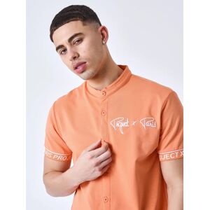 Project X Paris Chemise manches courtes logo brode en relief - Couleur - Orange, Taille - L