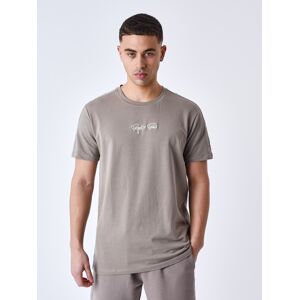 Tee-shirt Bande epaules logo Project X Paris brode - Couleur - Taupe, Taille - M