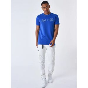 Project X Paris Tee-shirt basic broderie Essentials Project X Paris - Couleur - Bleu electrique, Taille - S