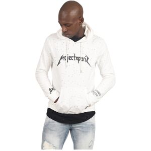 Project X Paris Hoodie destroy avec imprime devant et dos - Couleur - Blanc, Taille - M