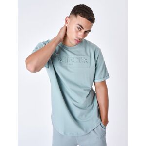 Project X Paris Tee shirt a embosse - Couleur - Bleu vert, Taille - XS