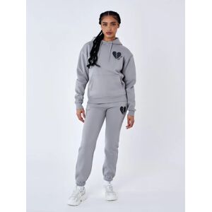 Project X Paris Sweat a Capuche C?ur brise - Couleur - Gris clair, Taille - M