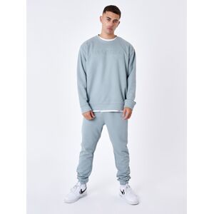 Project X Paris Sweat col rond a embosse - Couleur - Bleu vert, Taille - S