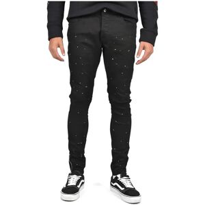 Project X Paris Jean Skinny Destroy Effet Taches de Peinture - Couleur - Noir, Taille - 32