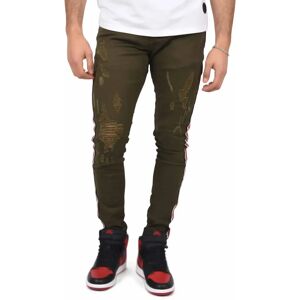 Project X Paris Jean skinny effet destroy bandes sur les côtes - Couleur - Kaki, Taille - 30