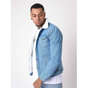 Project X Paris Blouson en denim doublure effet laineux - Couleur - Bleu, Taille - M