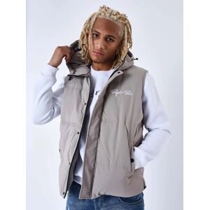 Project X Paris Blouson matelasse sans manches Capuche - Couleur - Taupe, Taille - XL