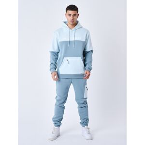 Project X Paris Sweat a capuche colorblock - Couleur - Ice blue, Taille - L