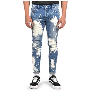 Project X Paris Jean bleu delave et tachete - Couleur - Bleu, Taille - 32