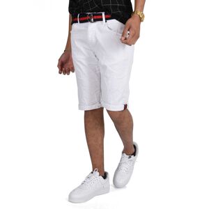 Project X Paris Short avec ceinture et bandes laterales bicolores - Couleur - Blanc, Taille - 29