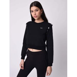 Project X Paris Sweat col rond bouton metal - Couleur - Noir, Taille - XL