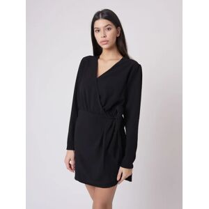 Project X Paris Robe portefeuille avec noeud - Couleur - Noir, Taille - M