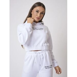 Project X Paris Sweat a capuche enfilable en molleton crop top - Couleur - Blanc, Taille - M