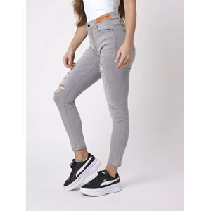 Project X Paris Jean Skinny fit etiquette logo - Couleur - Gris clair, Taille - 36