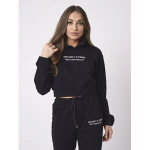 Project X Paris Sweat a capuche enfilable en molleton crop top - Couleur - Noir, Taille - XL