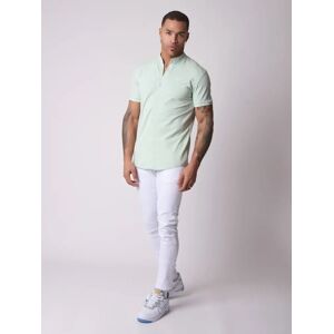 Project X Paris Chemise col mao manches courtes basic - Couleur - Vert d'eau, Taille - S