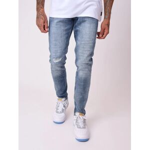 Project X Paris Jean skinny bleu delave avec trou - Couleur - Bleu, Taille - 34