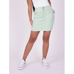 Project X Paris Jupe courte denim basic - Couleur - Vert d'eau, Taille - S