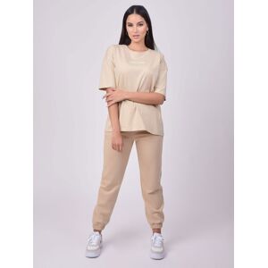 Project X Paris Bas de jogging basic broderie logo Couleur Beige Taille L