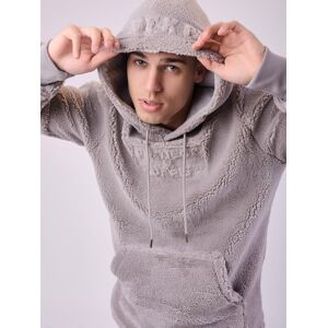 Project X Paris Sweat a capuche type pilou logo embosse - Couleur - Gris clair, Taille - XL