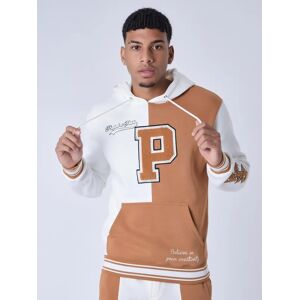 Project X Paris Sweat a capuche style universitaire avec logo - Couleur - Camel, Taille - XL