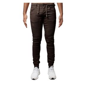 Project X Paris Jogg Jeans slim effet biker - Couleur - Marron, Taille - 34