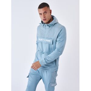 Sweat a capuche style coupe vent - Couleur - Bleu gris, Taille - M