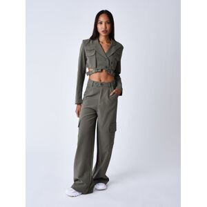 Project X Paris Pantalon tailleur style cargo - Couleur - Olive fonce, Taille - L