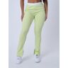 Project X Paris Pantalon flare ourlet fendu - Couleur - Jade, Taille - S