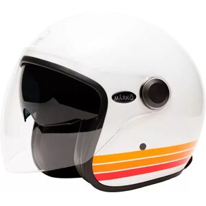 MÂRKÖ HELMETS Casque Marko Boreal Blanc À  Bandes Orange