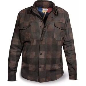 Jacket Handmade Check Brown Leather Man - Dmd