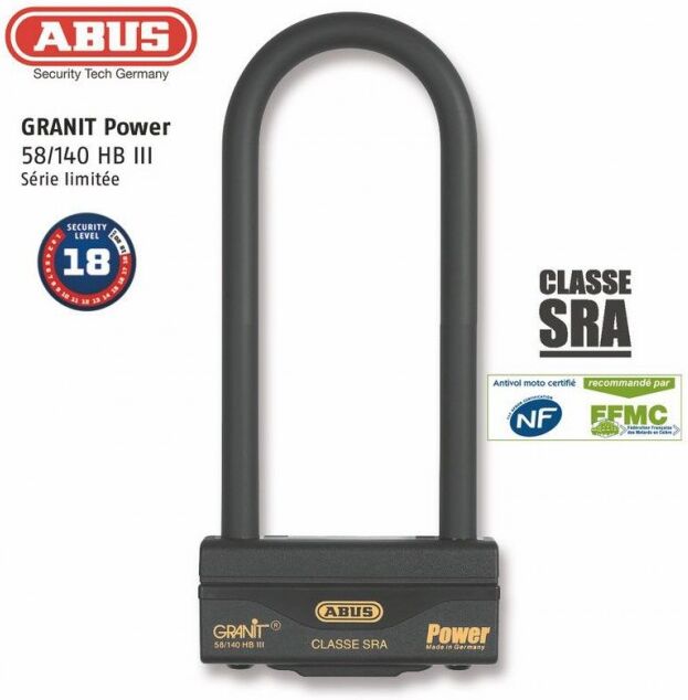 ABUS Antivol U ABUS 58/140HBIII210 SL ABUS Antivol U ABUS 58/140HBIII210 SL