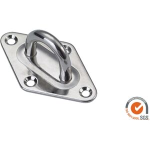 CÔTÉ STORE Pontet sur platine Losange en INOX A4 - 8cm x 5cm x 8mm