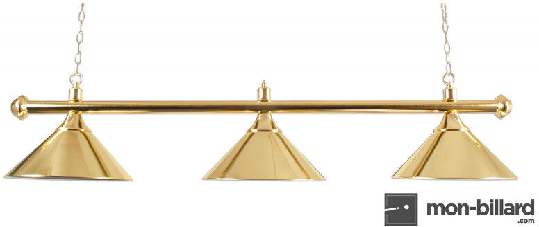 Buffalo Luminaire Billard 3 Coupoles en laiton 150cm Buffalo Luminaire Billard 3 Coupoles en laiton 150cm