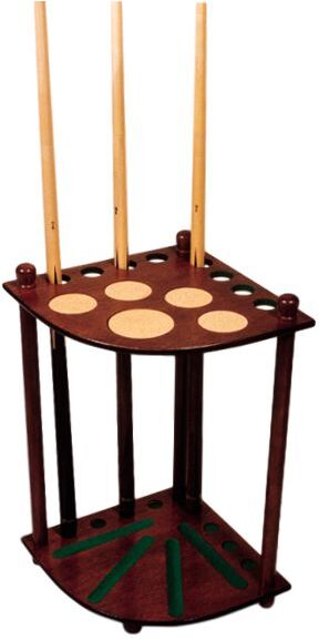 Accessoires Mon Billard Porte queue d'angle 8 queues - Bois foncé Accessoires Mon Billard Porte queue d'angle 8 queues - Bois foncé