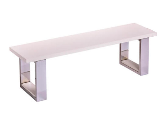 Banc billard table blanc - Assise bois Banc billard table blanc - Assise bois