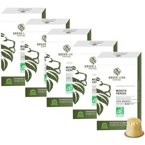 Green Lion Coffee Pack 50 capsules Bio Monte Verde - Nespresso compatible - GREEN LION COFFEE - Sélection Verte (Bio) - Publicité