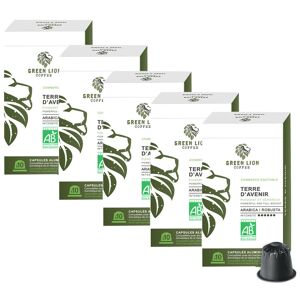 Green Lion Coffee Pack 50 capsules Bio Terre d'avenir - Nespresso compatible - GREEN LION COFFEE - Sélection Verte (Bio) - Publicité