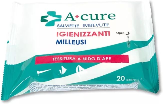 LINGETTES NETTOYANTES DÉSINFECTANTES 'A + CURE' LINGETTES NETTOYANTES DÉSINFECTANTES 'A + CURE'